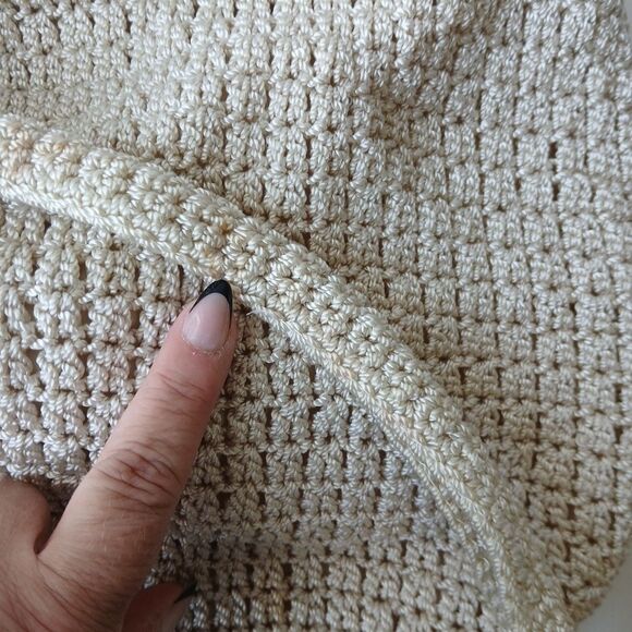 MA-DE Knit Straw Crocheted BoHo Hippie Crossbody Shoulder Bag Y2K - Picture 12 of 12